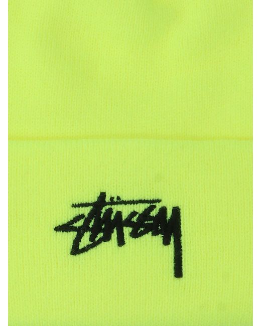 Berretto Logo di Stussy in Green da Uomo