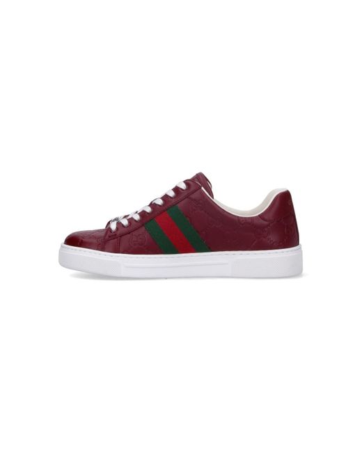 Gucci Red Sneakers Fabric: Viscose