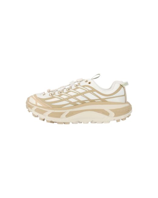 Hoka One One White 100% Leather Sneakers