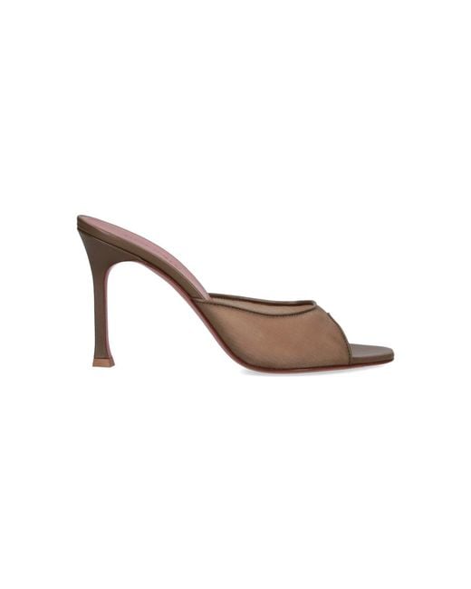 AMINA MUADDI Gray Sandals "Alexa 95"