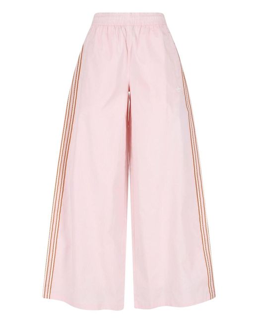 Adidas Pink Wide Pants "3 Stripes"