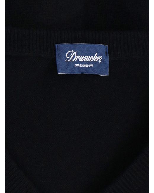 Drumohr Blue V-Neck Sweater