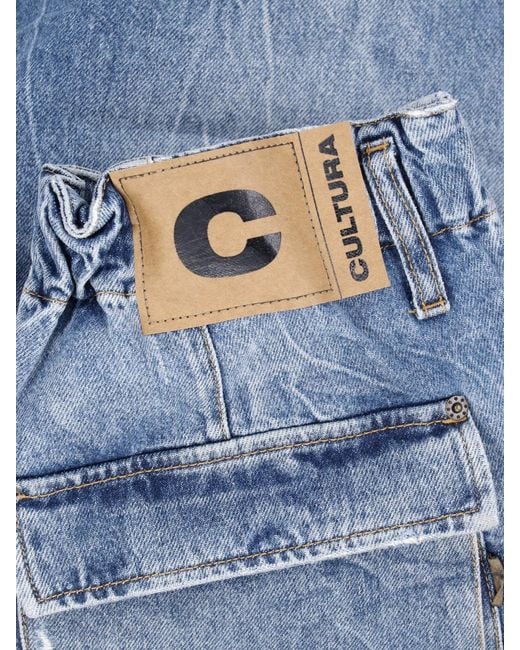 Cultura Blue Denim Shorts for men