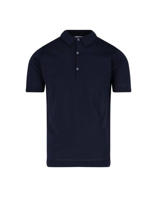 John Smedley Blue Polo "Adrian" for men