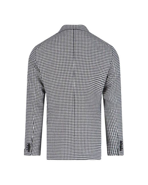 Blazer Monopetto Pied De Poule di Tagliatore in Gray da Uomo
