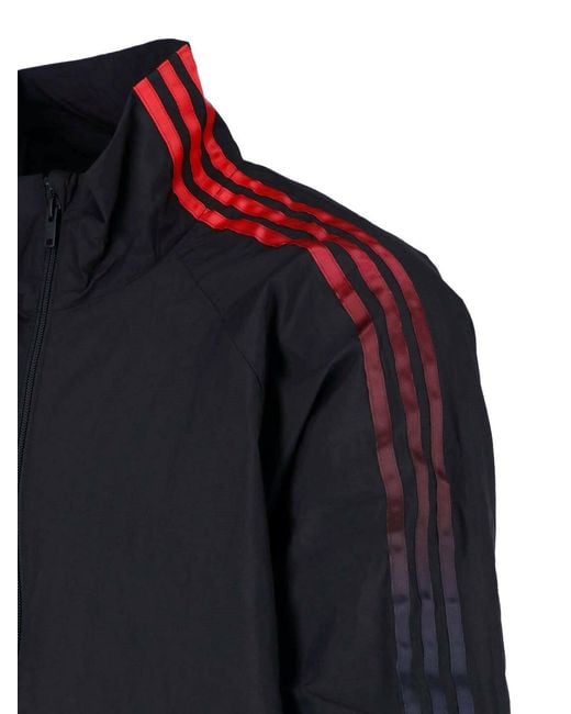 Y-3 Blue Gradient 3 Stripes Zip-Through Knit Sweatshirt for men