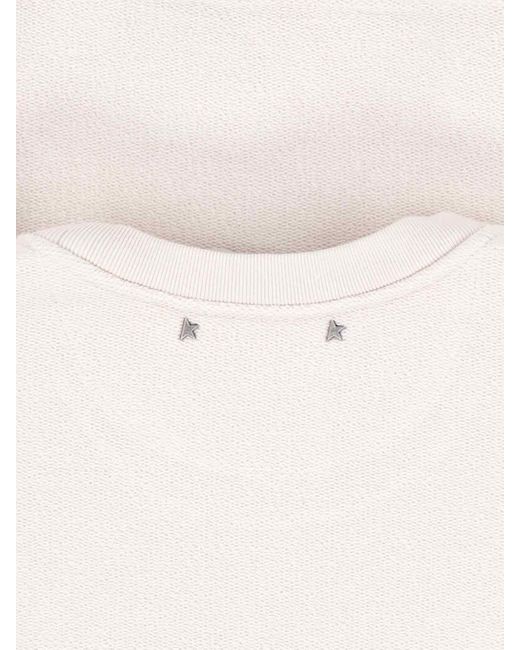 Golden Goose Deluxe Brand Natural Logo Crewneck Sweatshirt Cream for men