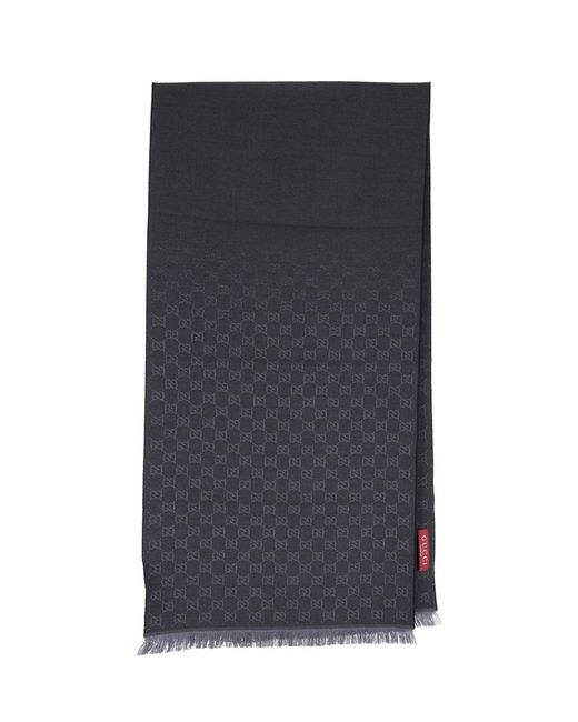 Gucci Gray Scarf "Gg Supreme"