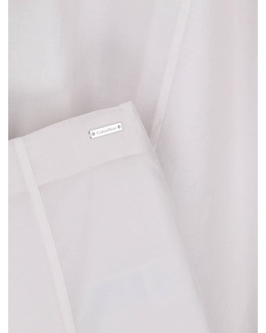 Calvin Klein White Midi Skirt