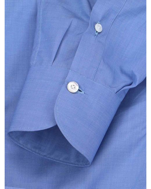 Finamore 1925 Blue Classic Shirt for men