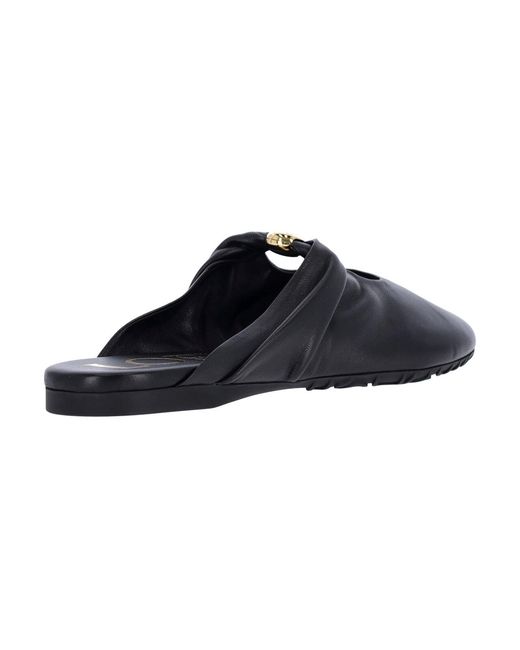 Loewe Black Mules “Pebble”