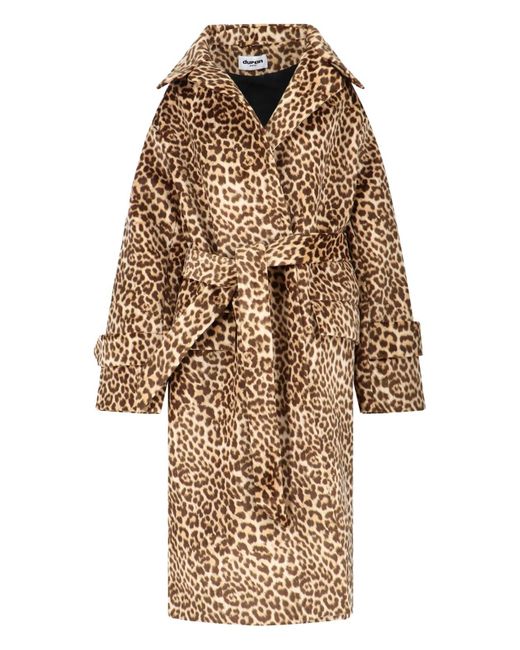 Duran Lantink Natural Maxi Animal Print Coat