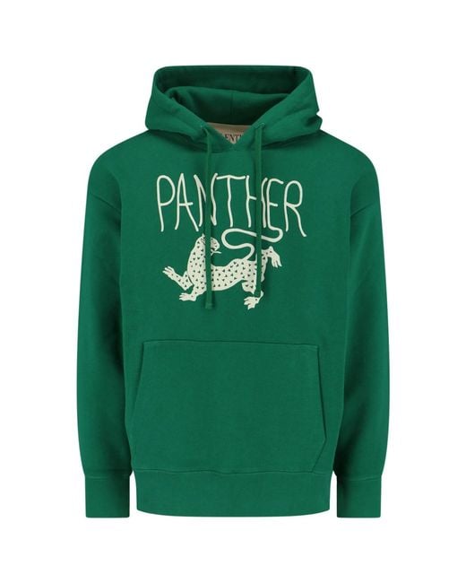 Valentino Green "Panther" Hoodie for men