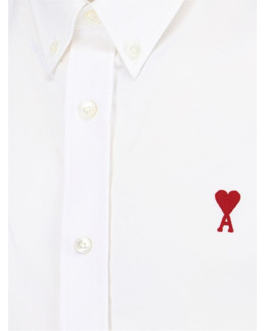 AMI White Logo Shirt for men