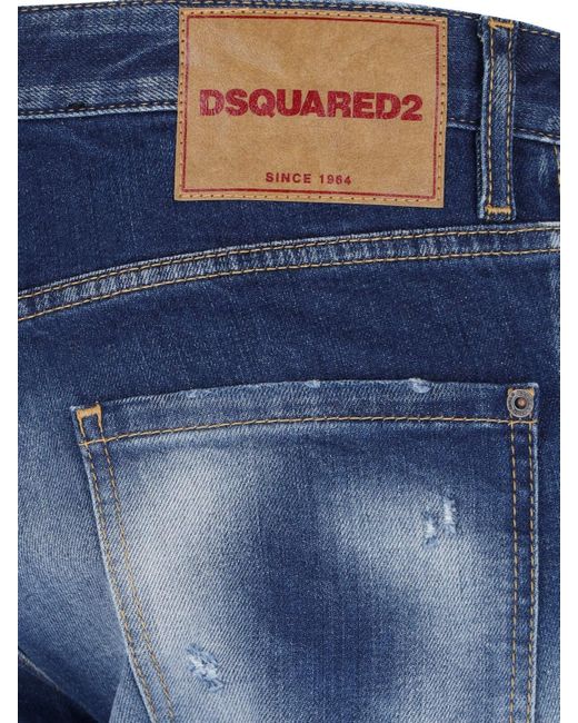 DSquared² Blue Jeans Slim Destroyed for men