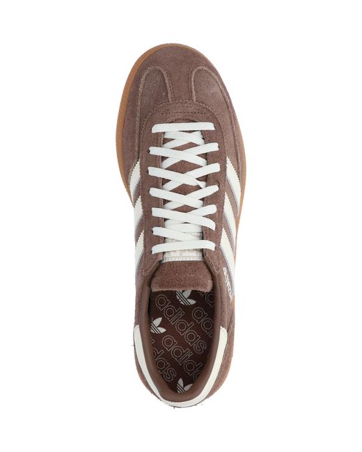 Adidas Brown Calf Leather Sneaker With Rubber Outsole