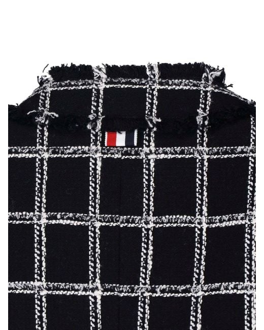 Thom Browne Black Tweed Blazer