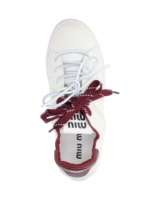 Miu Miu White Leather Sneakers