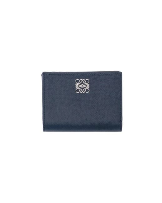 Loewe Blue Compact Wallet "Anagram"