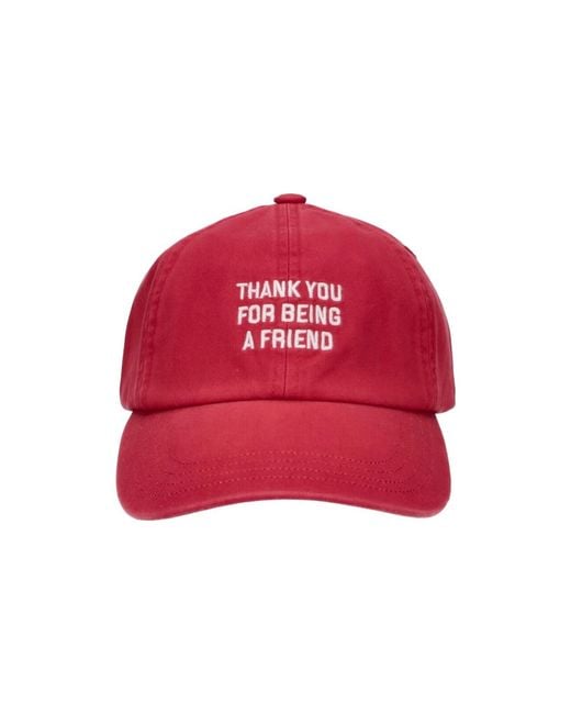 AMI Red Cotton Baseball Cap