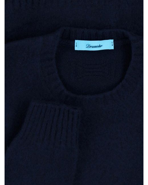 Drumohr Blue Wool Sweater for men