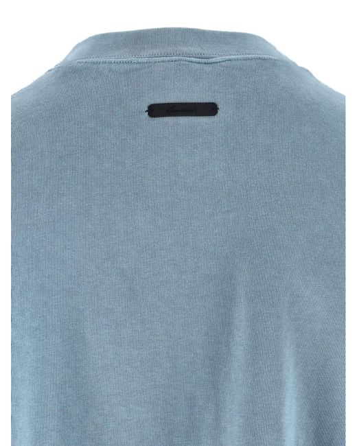 Fear Of God Blue Essential Cotton Crewneck T-Shirt for men