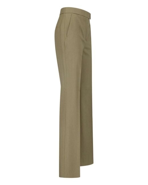 Max Mara Green Straight Tailored Trousers
