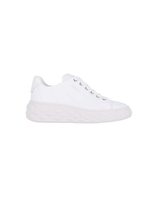 Jimmy Choo White Diamond Light Maxi/F" Sneakers