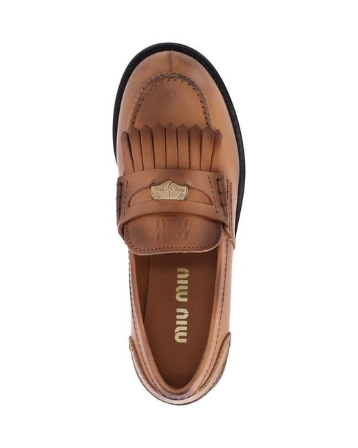 Miu Miu White Loafers “Penny”