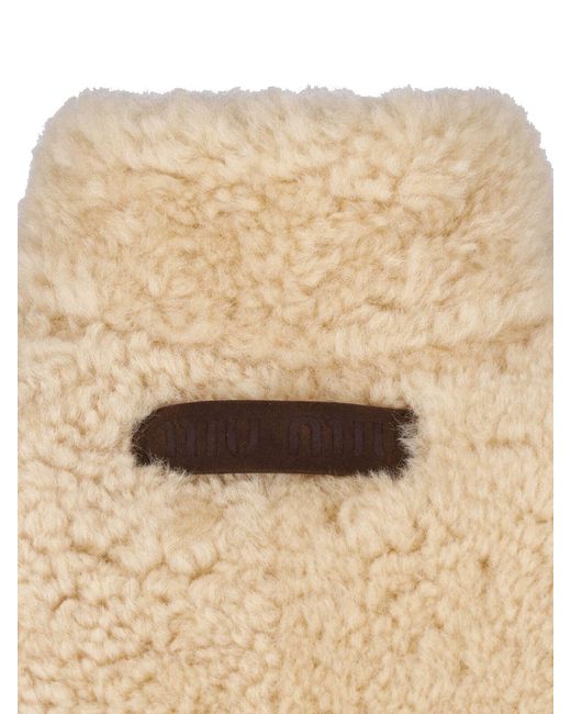 Miu Miu Natural Shearling Jacket