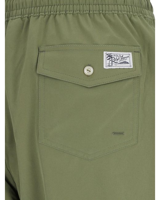 Pantaloncini Costume "Traveler" di Polo Ralph Lauren in Green da Uomo