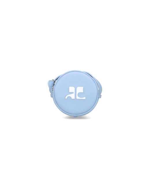 Courreges Blue Round Crossbody Bag