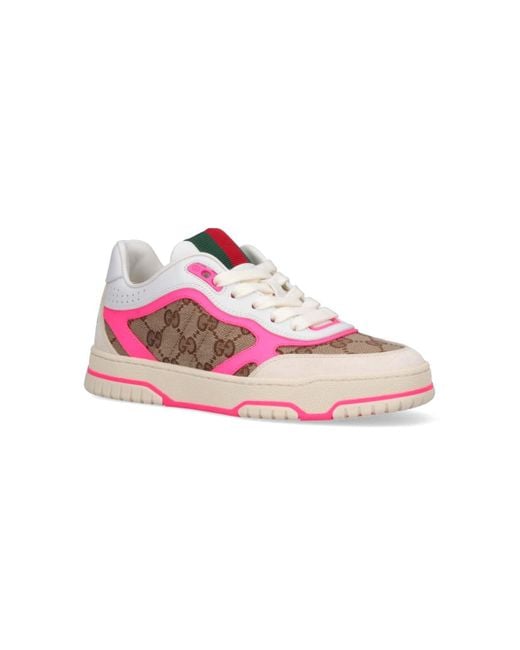 Gucci Pink "re-web" Sneakers
