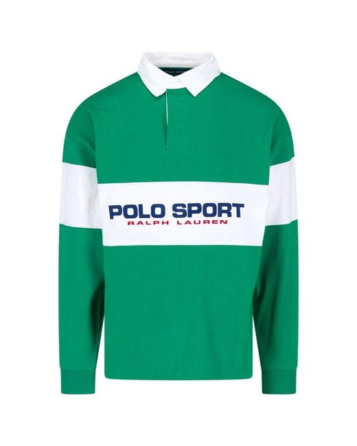 Polo Ralph Lauren Green Rugby Logo Polo for men