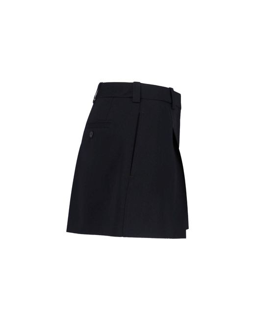 Givenchy Blue Wool Shorts With Belt Loops And Hook Closure