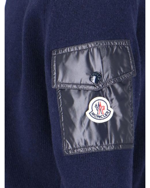 Moncler Men's Nylon Detail Cardigan