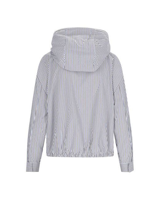 Giacca A Righe di Prada in Gray