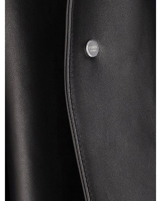 Fendi Black Lamb Leather Jacket for men