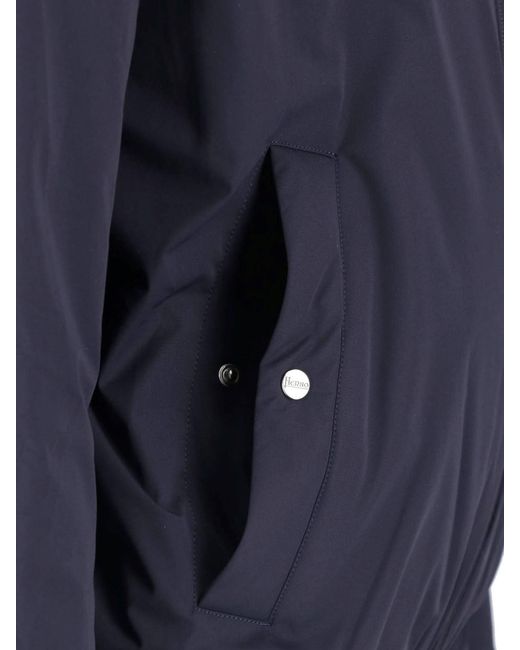 Herno Blue Stretch Lightweight Padded Jacket for men