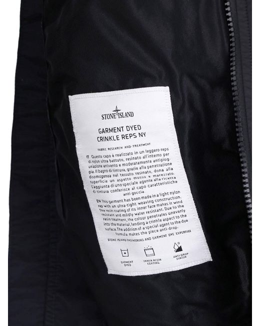 Stone Island Blue Jacket "4100111 Crinkle Reps Ny" for men