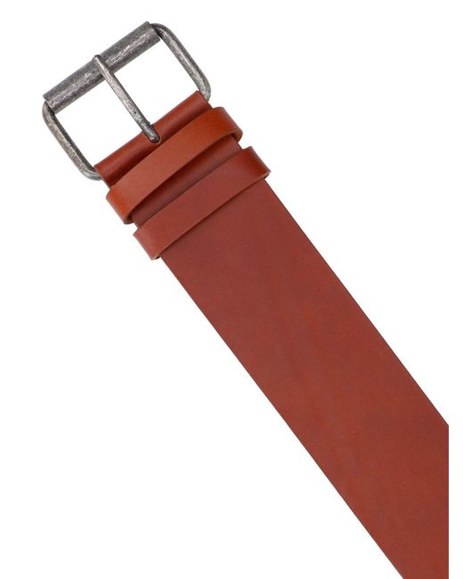 Aspesi Red 100% Leather Belt