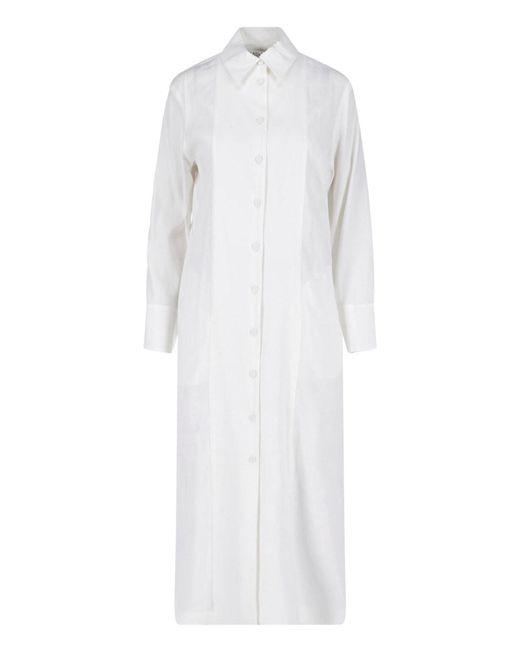 Max Mara White Shirt Maxi Dress