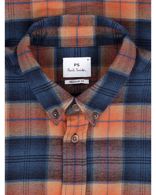 Paul Smith Blue Checked Shirt for men