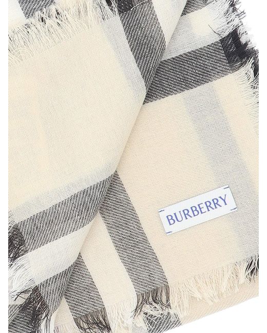 Burberry Natural Scarfs Wool