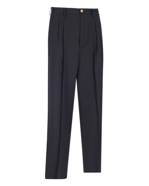 Magliano Blue Pleated Pants for men