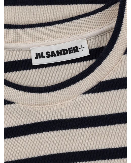 Jil Sander Black Striped T-Shirt
