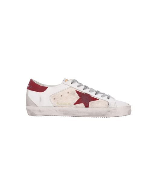 Golden Goose Deluxe Brand Pink Leather Sneakers With Cotton & Rubber Construction for men
