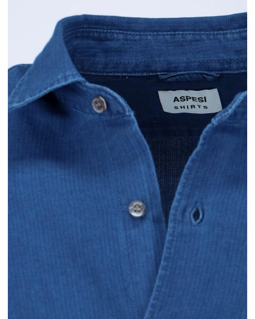 Camicia "Model C" di Aspesi in Blue da Uomo