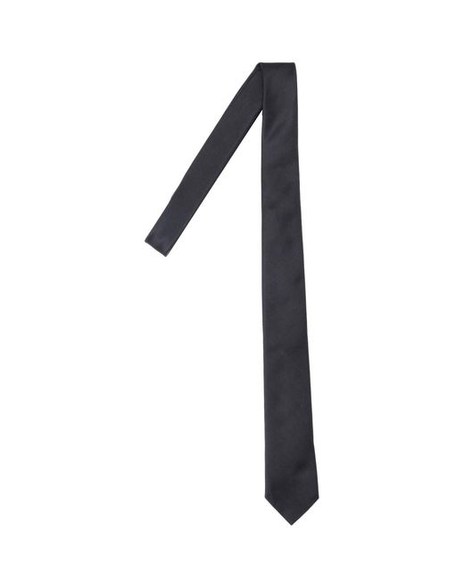 Saint Laurent Black Silk Tie for men