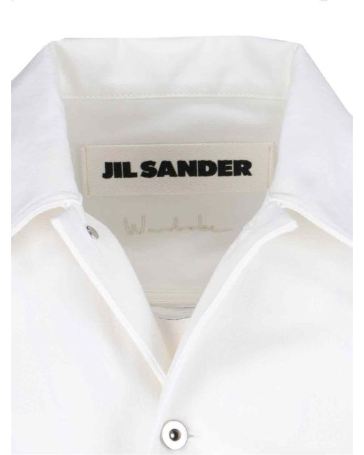 Jil Sander White Denim Shirt Jacket for men
